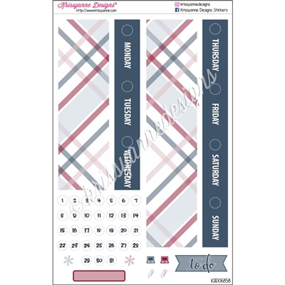 Date Cover Decoration Set - Holiday Plaid