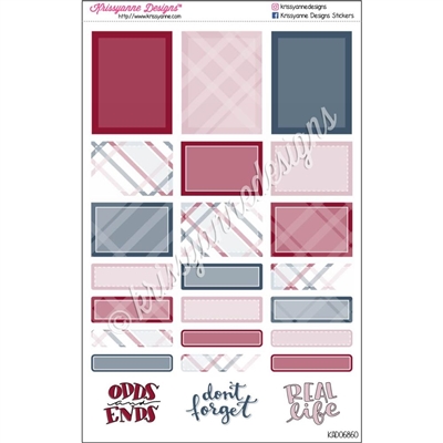 Functional Sticker Sampler - Holiday Plaid