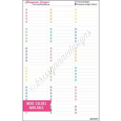 Simple Checklist Boxes - Set of 18