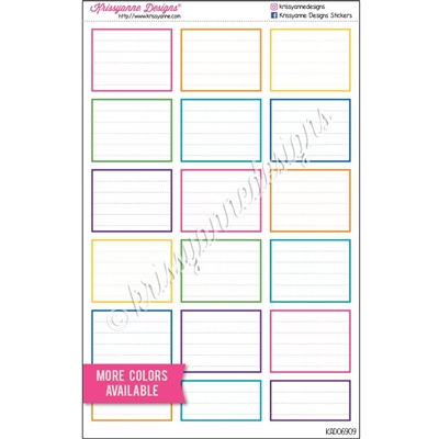 Simple Lined Boxes - Set of 18