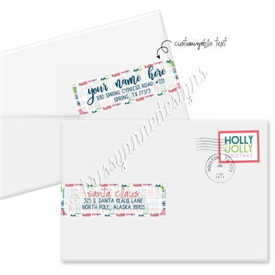 Customized Envelope Labels - Holly Jolly Presents