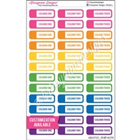 Customized Color Block Event Stickers - Set of 36