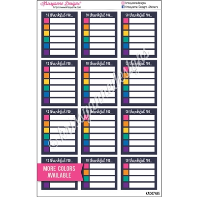 Thankful For Checklists - Set of 12
