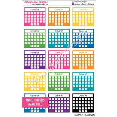 Customized Monthly Habit Stickers - Set of 15