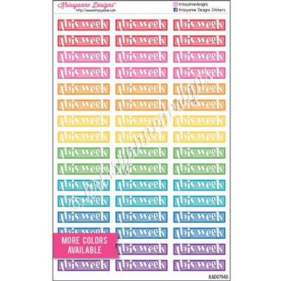 Small This Week Header - Set of 48