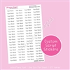 CUSTOM Julies Plans Script Set - QTY Varies