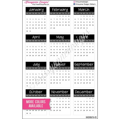 Small Monthly Calendars - 2022