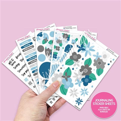 Journaling Sticker Sheets - 2022 January Floral