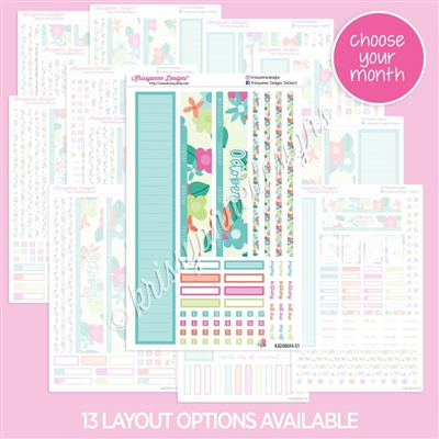 Monthly Skeleton - 2022 Floral | Choose Your Month + Layout