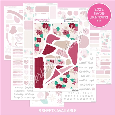 Journaling Sticker Sheets - 2022 February Floral