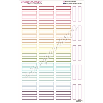 Monthly Small Outline Event for A5 Planners | Makse Life Rainbow