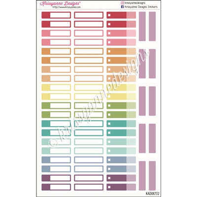 Monthly Small Event Sticker Sampler for A5 Planners | Makse Life Rainbow