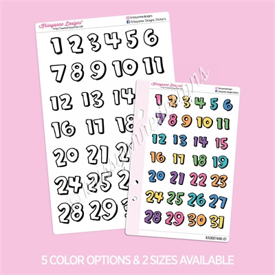 Bubble Numbers | Set of 31