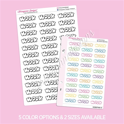 Puffy Work Script | Set of 36
