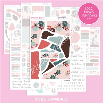 Journaling Sticker Sheets - 2022 September Floral