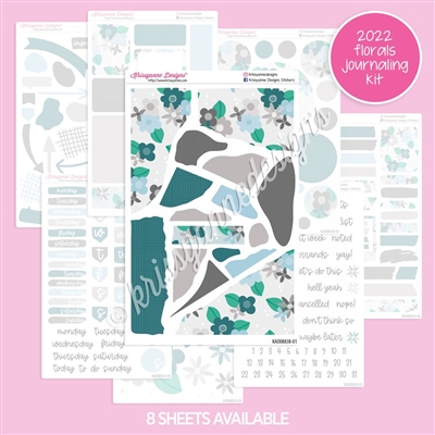 Journaling Sticker Sheets - 2022 December Floral