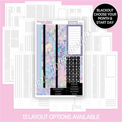 Blackout Monthly Skeleton (Wild in Washington) | Choose Your Month + Layout