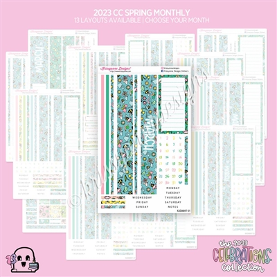 2023 CC Monthly Skeleton | Spring (Choose Your Month + Layout)