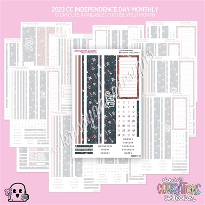2023 CC Monthly Skeleton | Independence Day (Choose Your Month + Layout)