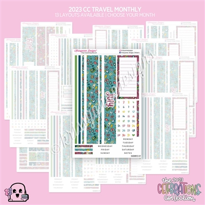 2023 CC Monthly Skeleton | Travel (Choose Your Month + Layout)