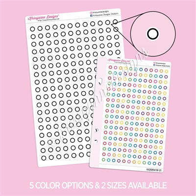 Mini Circles with Outline | Set of 216