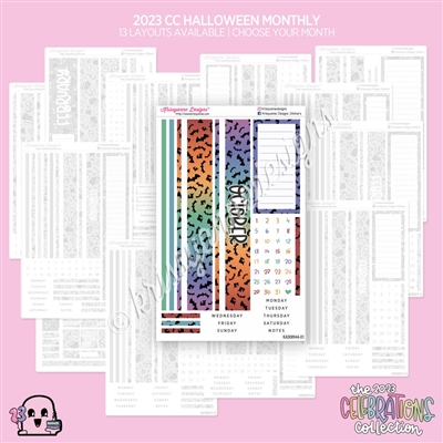 2023 CC Monthly Skeleton | Halloween (Choose Your Month + Layout)
