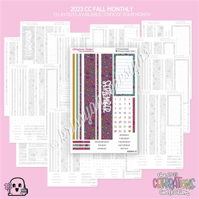 2023 CC Monthly Skeleton | Fall (Choose Your Month + Layout)