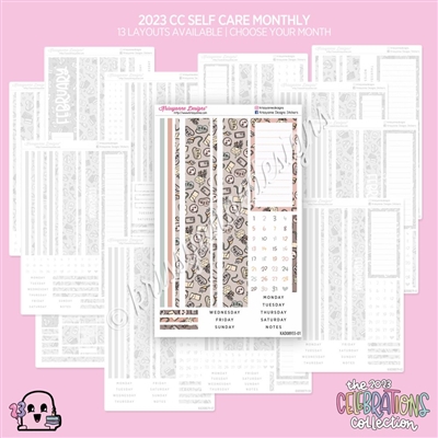2023 CC Monthly Skeleton | Self Care (Choose Your Month + Layout)