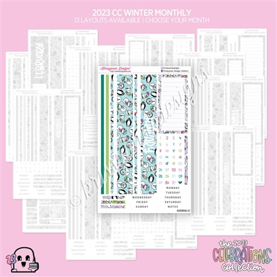 2023 CC Monthly Skeleton | Winter (Choose Your Month + Layout)