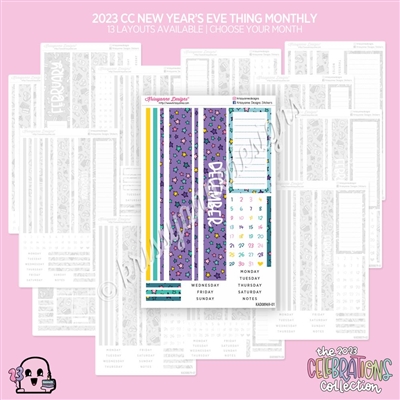 2023 CC Monthly Skeleton | New Year (Choose Your Month + Layout)