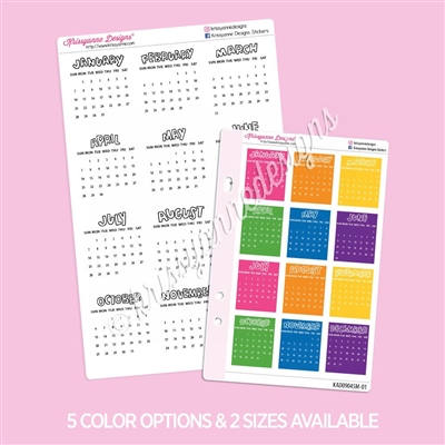 Small Monthly Calendars | 2024