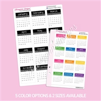 Small Monthly Calendars | 2025