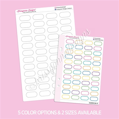 Small Ovals with Outline | Set of 48