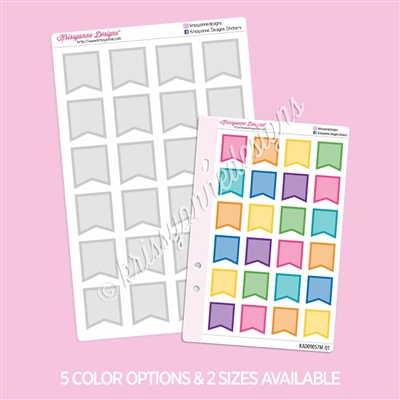 Medium Flags with Overlay | Set of 24