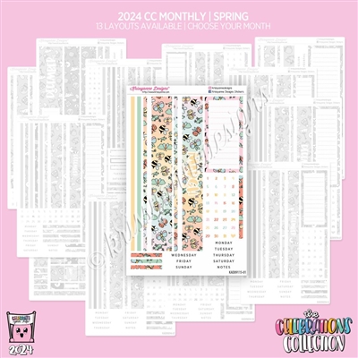 2024 CC Monthly Skeleton | Spring (Choose Your Month + Layout)