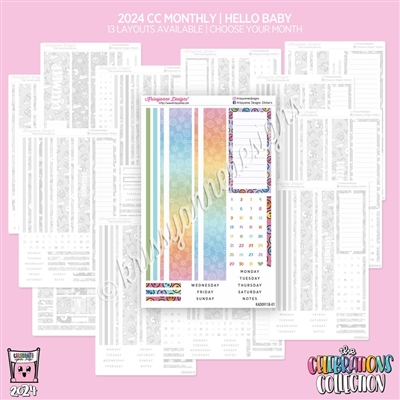 2024 CC Monthly Skeleton | Hello Baby (Choose Your Month + Layout)