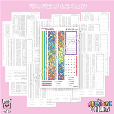 2024 CC Monthly Skeleton | St. Patrick's Day (Choose Your Month + Layout)