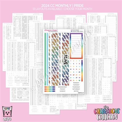 2024 CC Monthly Skeleton | Pride (Choose Your Month + Layout)