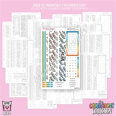2024 CC Monthly Skeleton | Father's Day (Choose Your Month + Layout)
