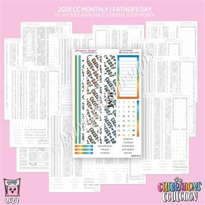 2024 CC Monthly Skeleton | Father's Day (Choose Your Month + Layout)