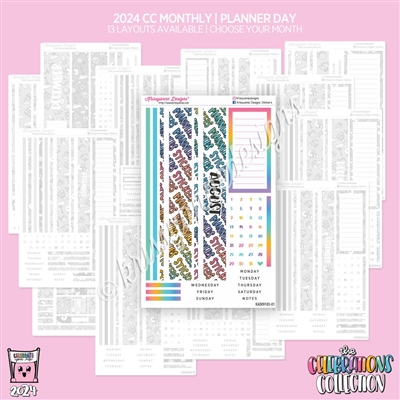 2024 CC Monthly Skeleton | Planner Day (Choose Your Month + Layout)