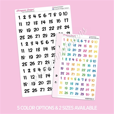 Hand Lettered Script | Numbers