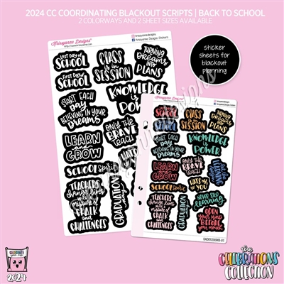 2024 CC | 2024 Back to School Blackout Scripts