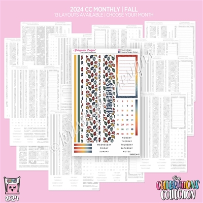 2024 CC Monthly Skeleton | Fall (Choose Your Month + Layout)