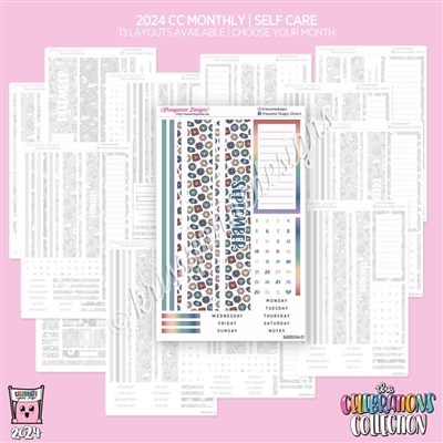 2024 CC Monthly Skeleton | Self Care (Choose Your Month + Layout)