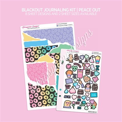 Journaling Sticker Sheets | Peace Out