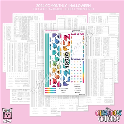 2024 CC Monthly Skeleton | Halloween (Choose Your Month + Layout)