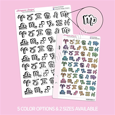 Doodle Icons | Zodiac Sign Sampler