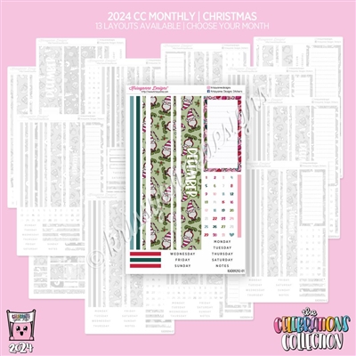 2024 CC Monthly Skeleton | Christmas (Choose Your Month + Layout)