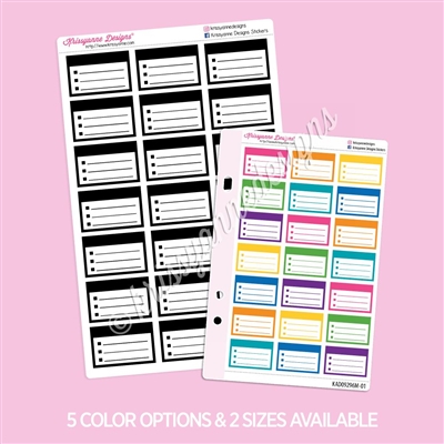 Functional Boxes | Checklist Half Box
